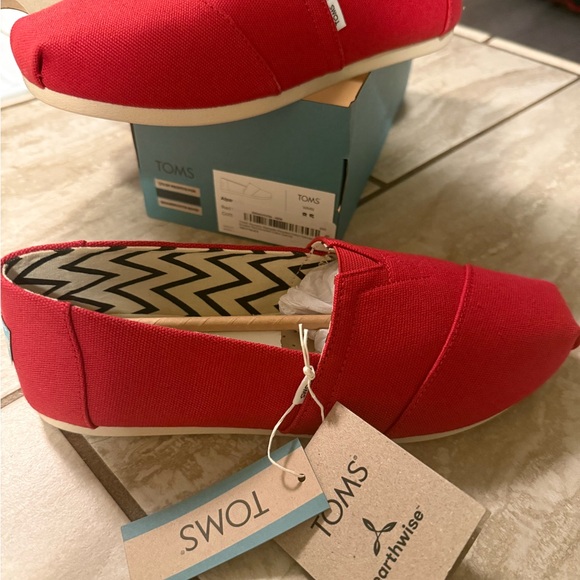 Toms Shoes - TOMS Vibrant Red Canvas Slip-Ons